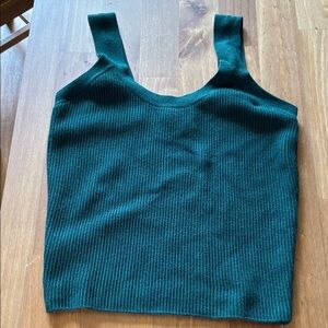 Abercrombie & Fitch Dark Green Ribbed Tank Top